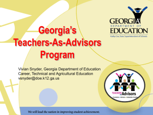 Teachers-as-Advisors 101 - GADOE Georgia Department of Education