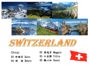 Geography Cantons of Switzerland