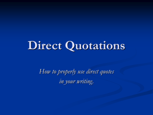 Direct Quotations