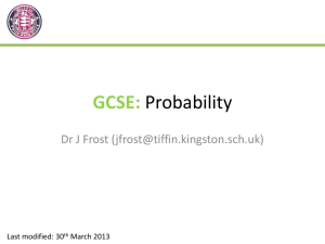 Probability - Dr J Frost