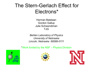 The Stern-Gerlach Effect for Electrons*