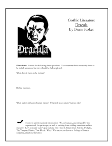 Dracula Independent Reading Project
