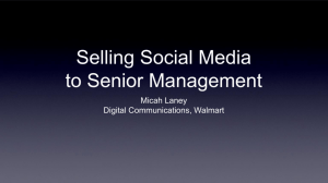 Session F: Selling Social Media to Senior Management