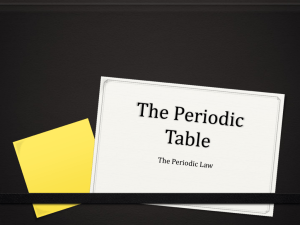 The Periodic Table - missknoblauchsci10