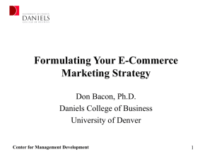 E-Commerce Strategy and Your Online Value