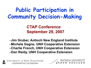 Public Participation in Community Decision-Making