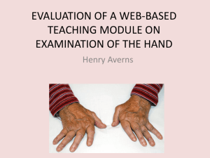 evaluation of web-based teaching module on examination of the hand