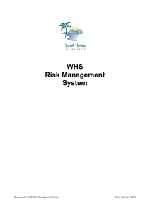 WHS Risk Management System