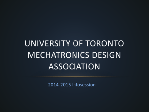 University of Toronto Mechatronics Design Association