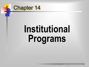 Institutional Programs
