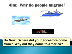 Why do people migrate? - Sewanhaka Central High School District