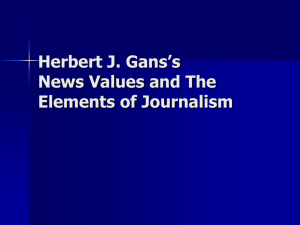 Herbert J. Gans's News Values