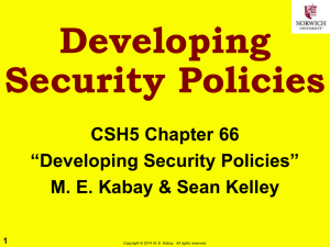 Developing Security Policies
