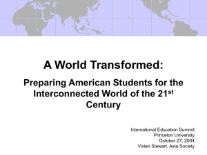 A World Transformed: Preparing American Students