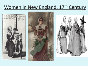 Women in New England, 17th Century