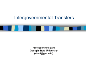 Definitions: Types of Intergovernmental Transfers