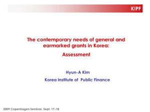 The contemporary needs of general and earmarked grants in Korea