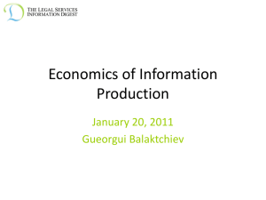 Economics of Information Production