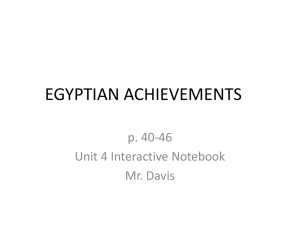 Egyptian Achievements p. 40-46