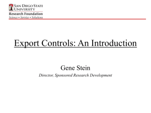 Export Controls: An Introduction