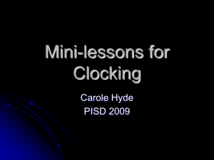 Mini-lessons for Clocking