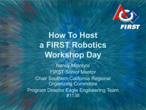 How to Host a FIRST Workshop Day