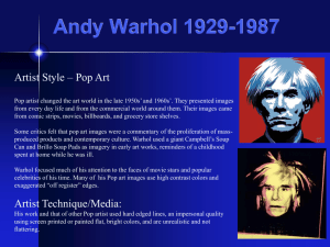 Andy Warhol 1928-1987 - Springfield Public Schools