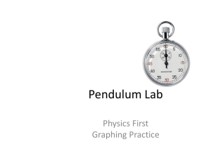 Pendulum Lab - Ms. Dooley's Science Class