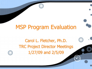 MSP Program Evaluation