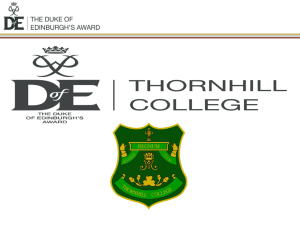 Duke of Edinburgh's Award Scheme Presentation