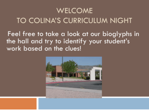 Welcome to Colina*s Curriculum Night