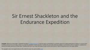 Sir Ernest Shackleton and the Endurance Expedition