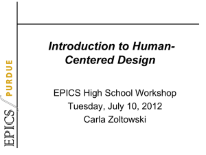 Intoduction to Human Centered Design