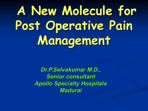 The management of postoperative pain