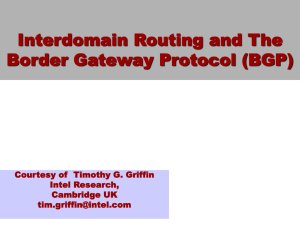 An Introduction to Interdomain Routing and the Border Gateway