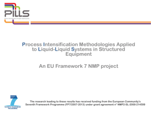 The EU FP7 "PILLS" Project - Process Intensification Network