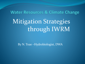 Water Resources & Climate Change