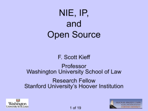 NIE, IP, and Open Source