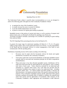 Spending Policy - Community Foundation of Tompkins County