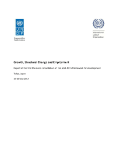 Report of Post-2015 meeting Tokyo growth and employmen