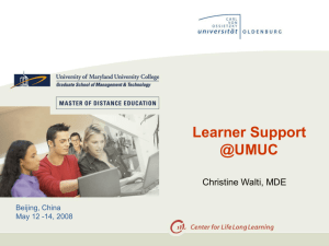 Learner Support at UMUC