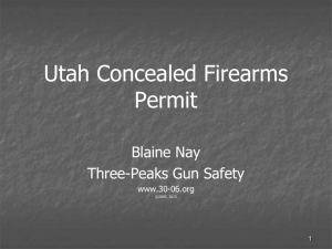 Utah Concealed Firearms Permit