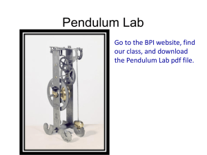 7 Pendulum Lab