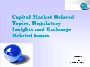 Capital Market Regulatory Insight - P.S.Rao & Associates