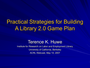 Getting Started with Your Library 2.0 Game Plan