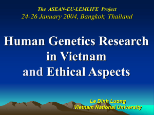 Human Genetics Research in Vietnam