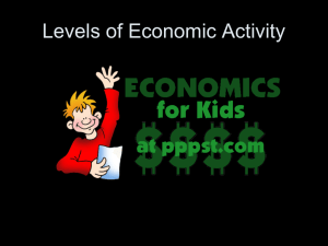 Levels of Economic Activity