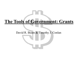 The Tools of Government: Grants