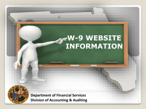 Substitute Form W-9 - Department of Management Services