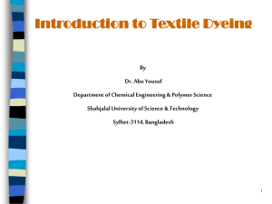 Textile Dyeing - Chemical Engineering Resources